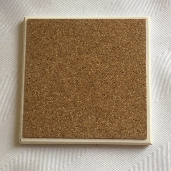 Absorbent Stone solid oak coaster holder, set of 4 coasters - Picture 4 of 7